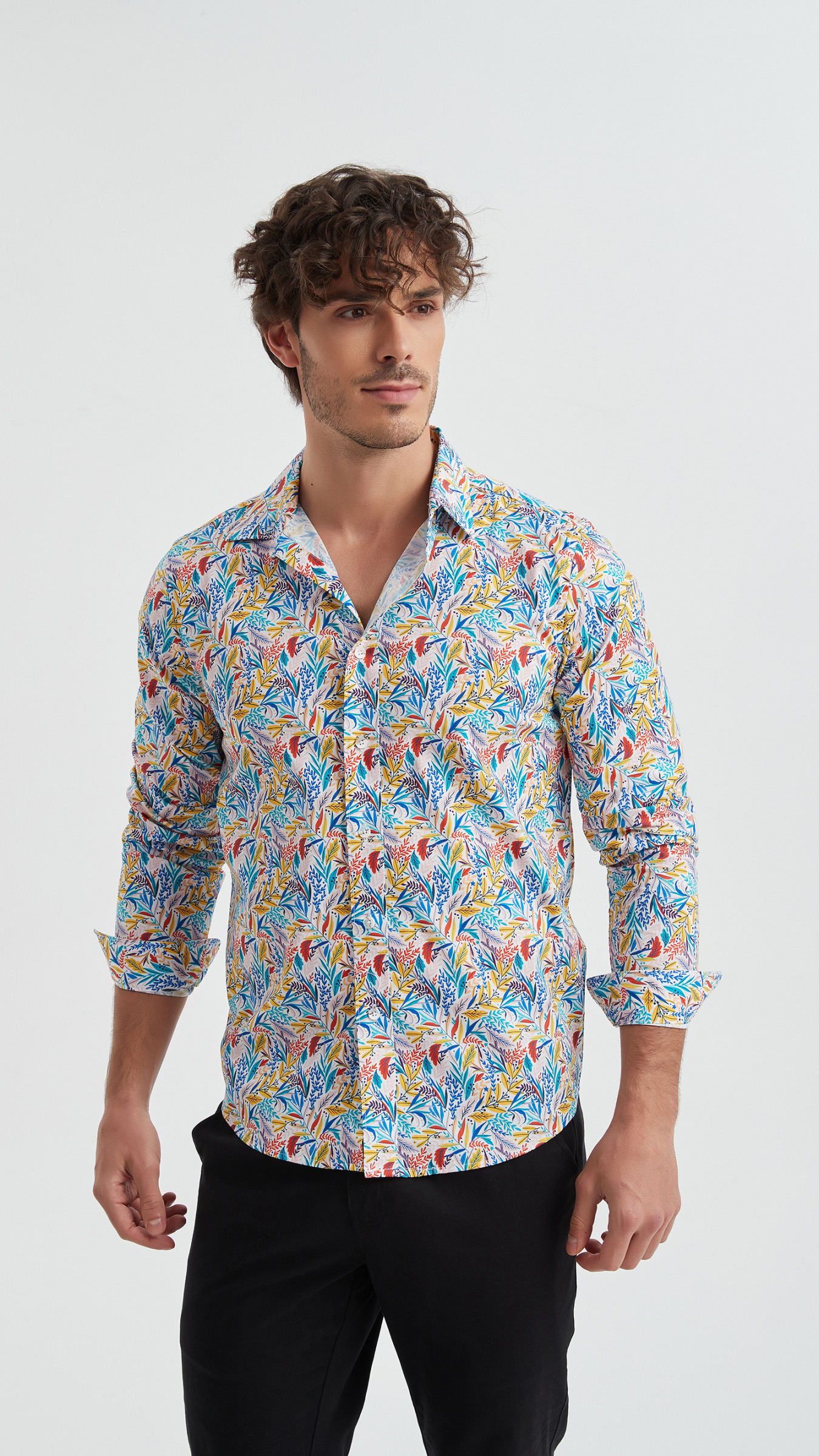 Wholesaler Yves Enzo Paris - Patterned “PREMIUM” shirt