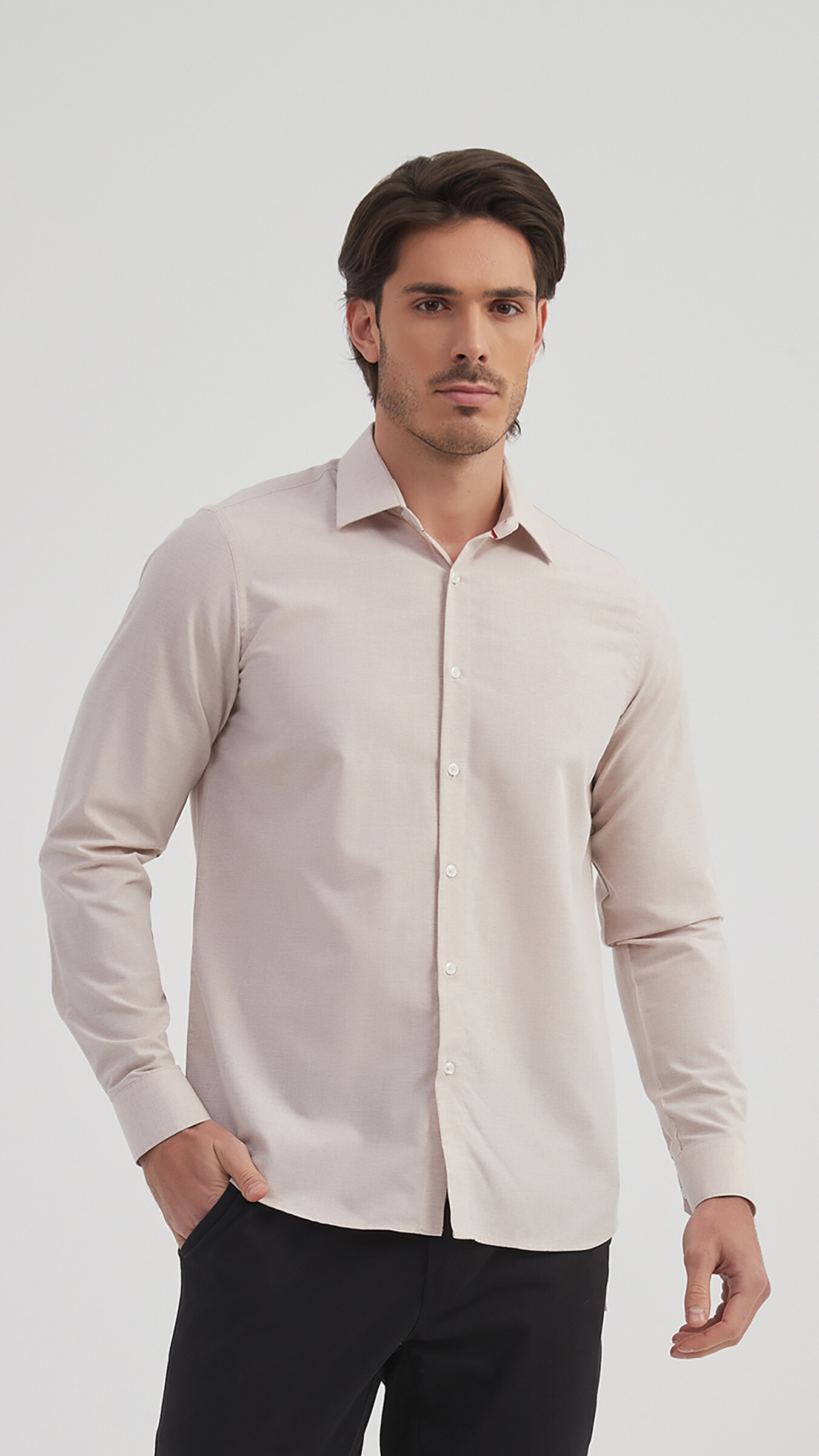 Mayorista Yves Enzo - Camisa con efecto vintage corte recto
