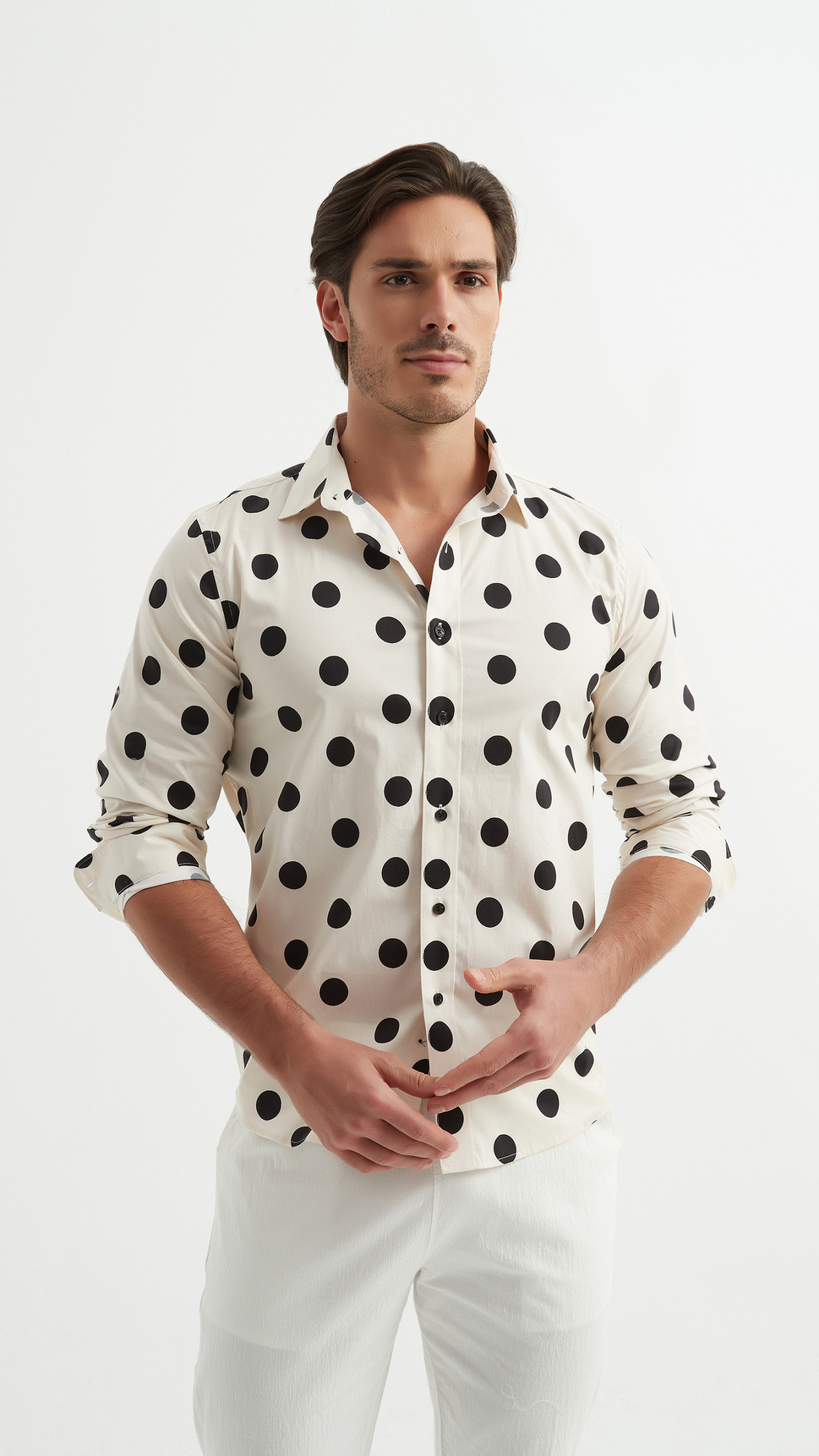 Wholesaler Yves Enzo Paris - Patterned “PREMIUM” shirt