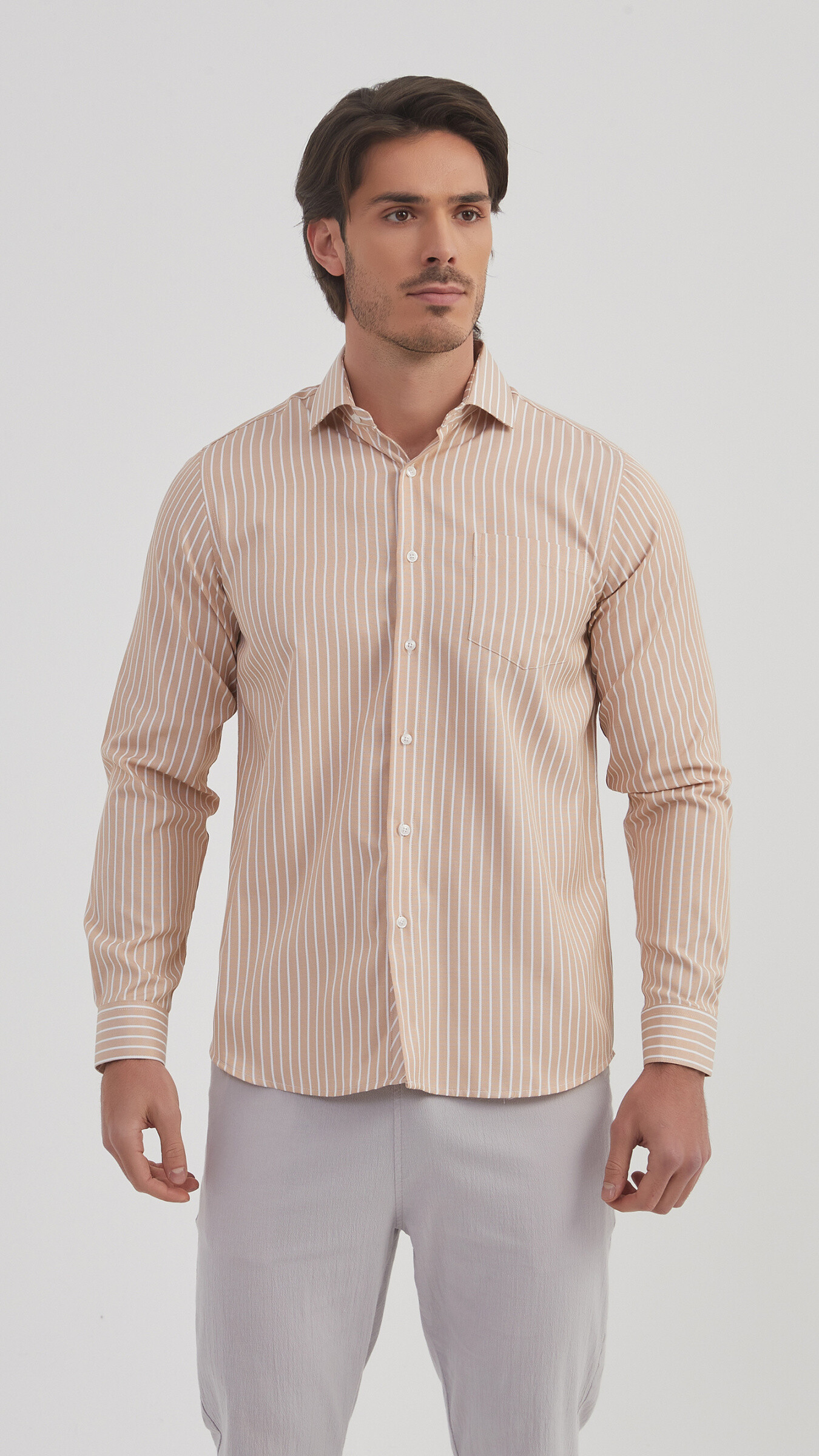 Grossiste Yves Enzo - Chemise à rayures coupe confort