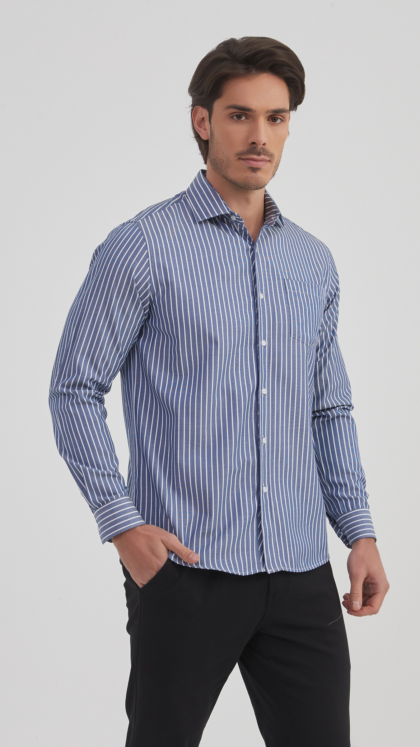 Wholesaler Yves Enzo - Striped shirt comfort fit
