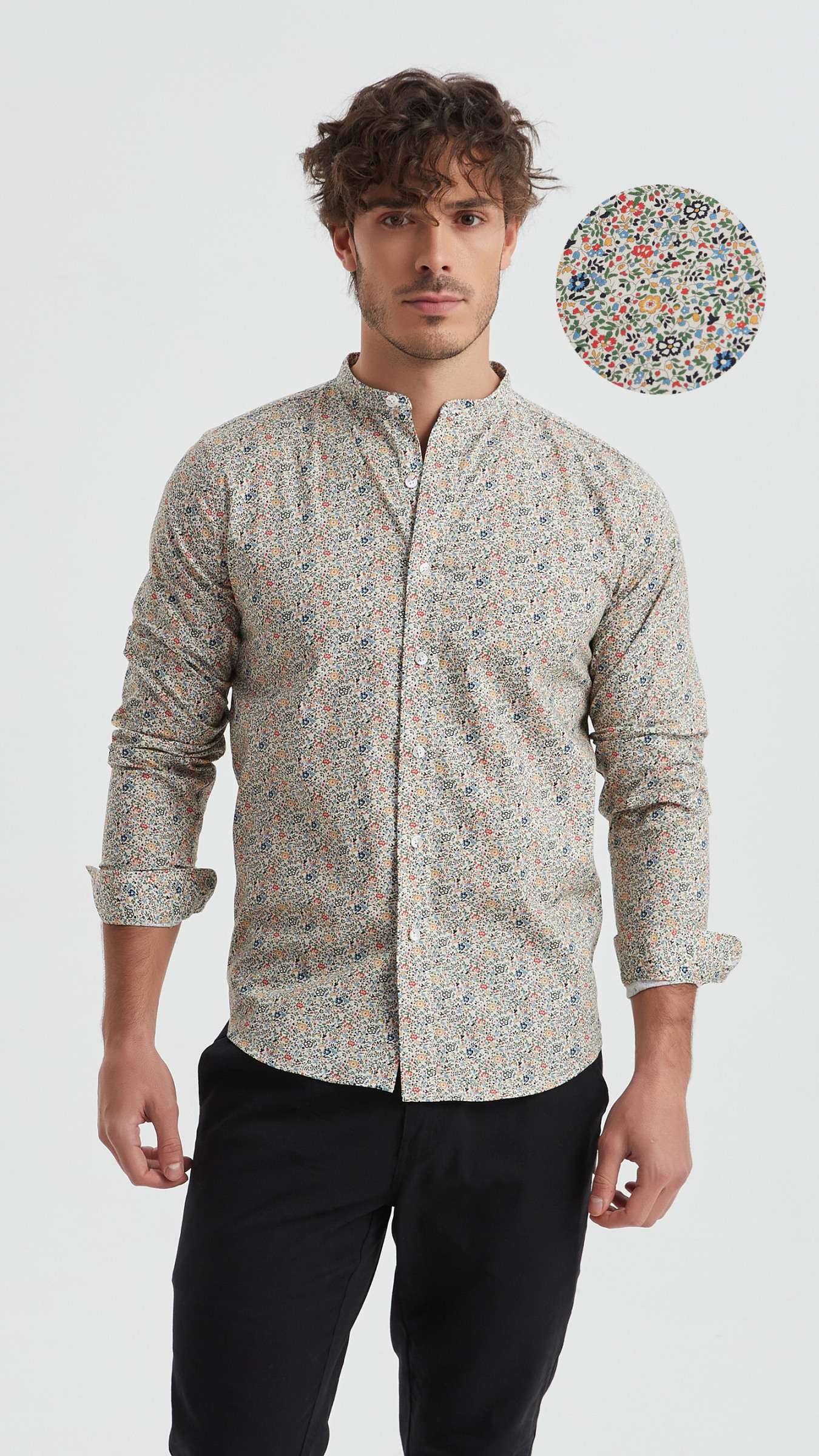 Wholesaler Yves Enzo Paris - Patterned “PREMIUM” shirt