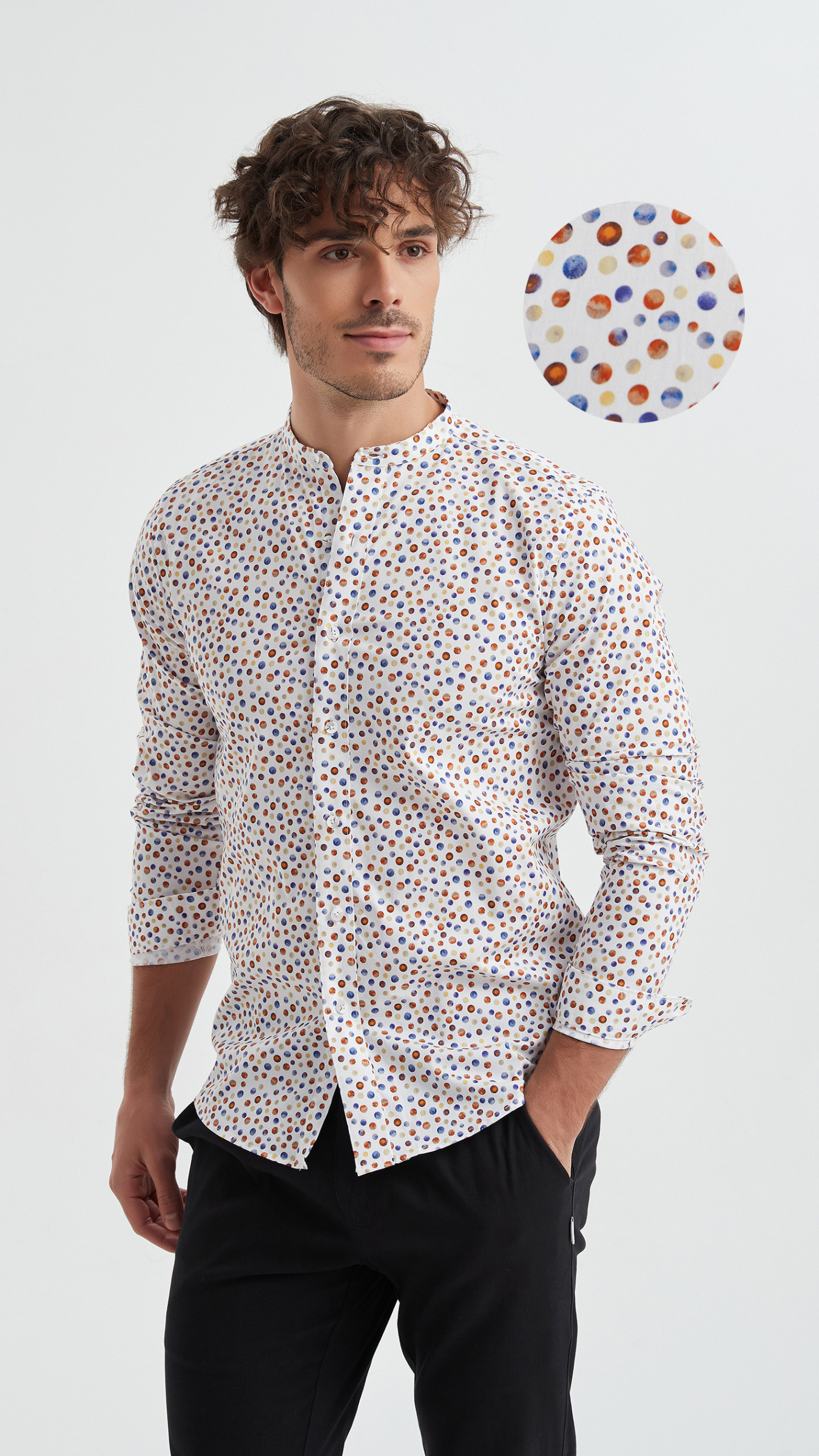 Wholesaler Yves Enzo Paris - Patterned “PREMIUM” shirt