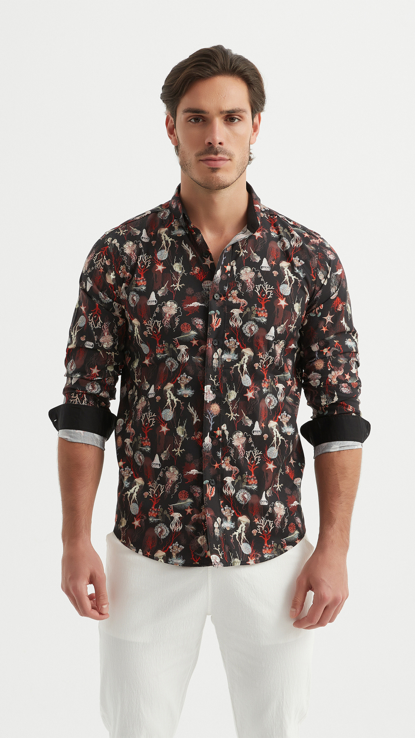 Wholesaler Yves Enzo Paris - Patterned “PREMIUM” shirt