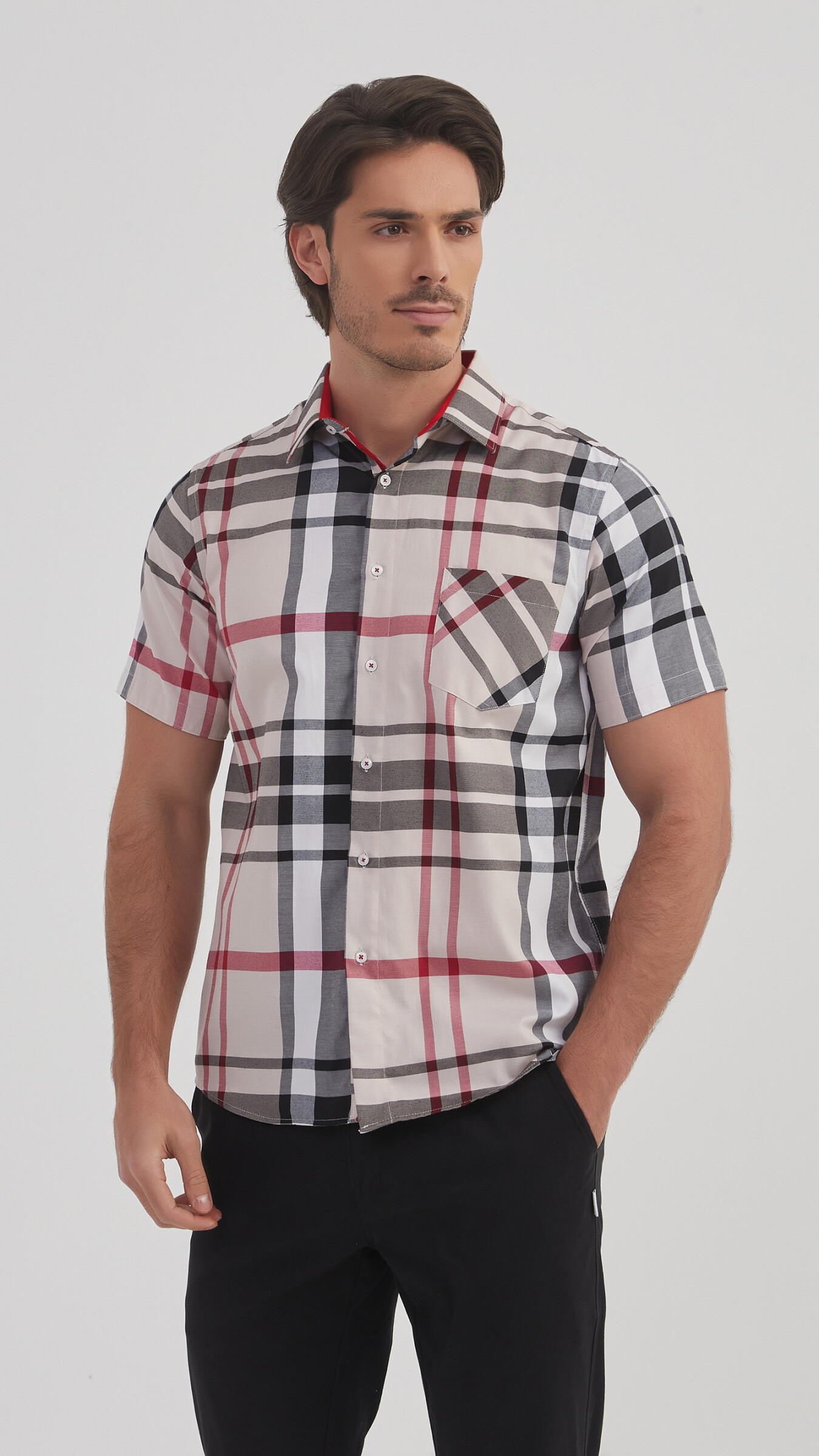 Wholesaler Yves Enzo - Tartan checks shirt comfort fit