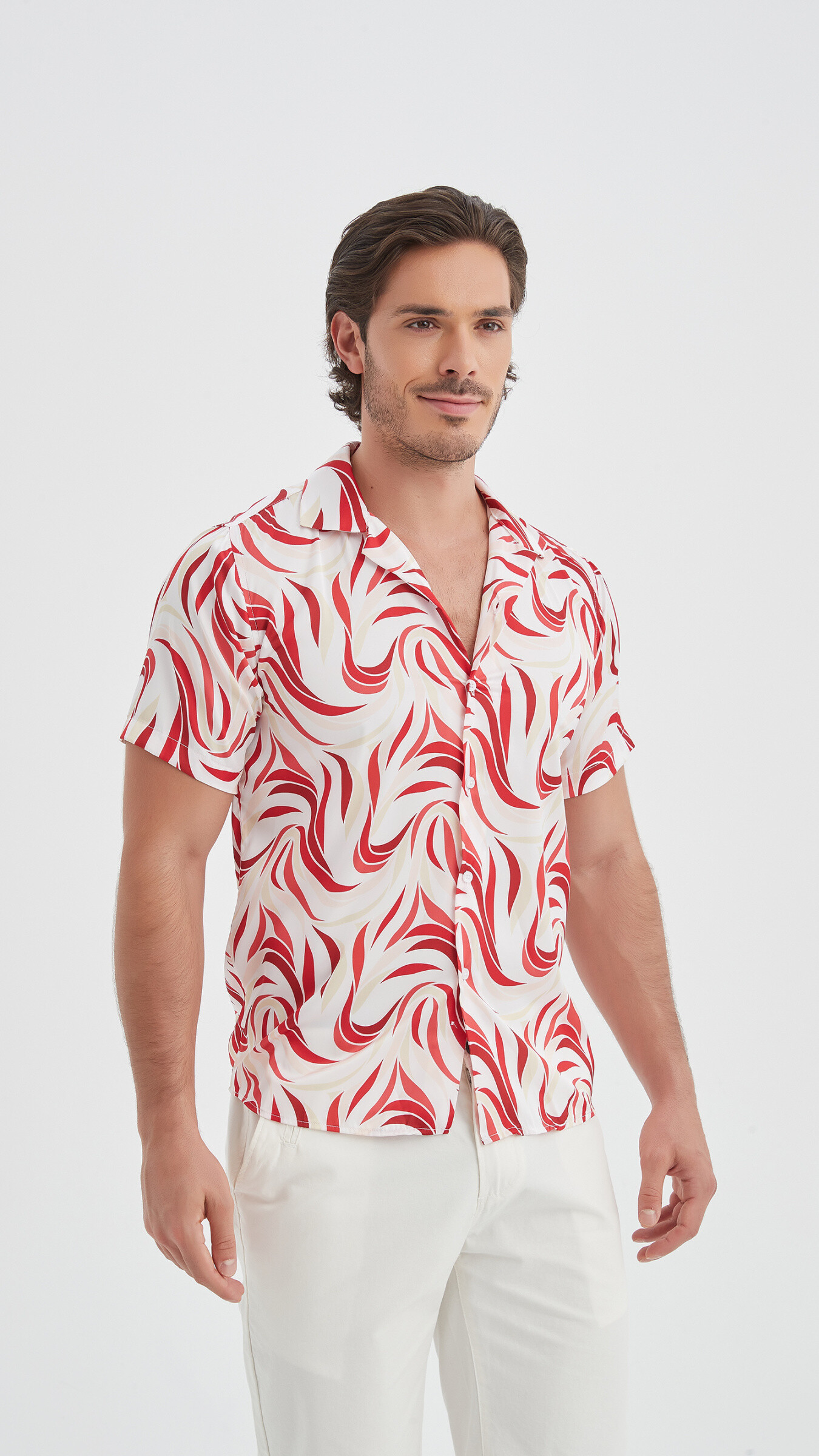 Grossista Yves Enzo - Camicia di sensazione di seta delle digital prints