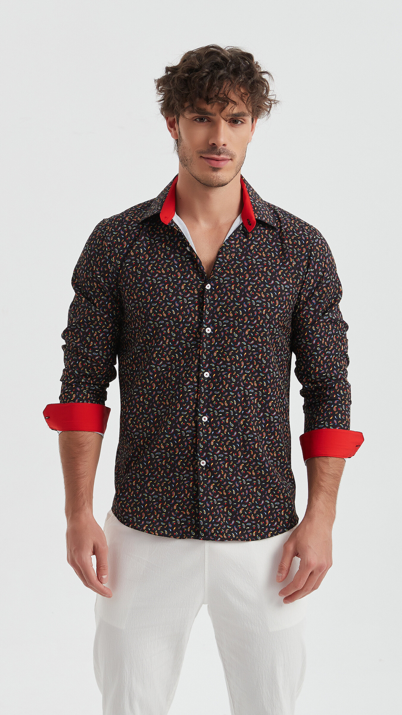 Grossista Yves Enzo - Camicia elasticizzata dalla vestibilità comoda