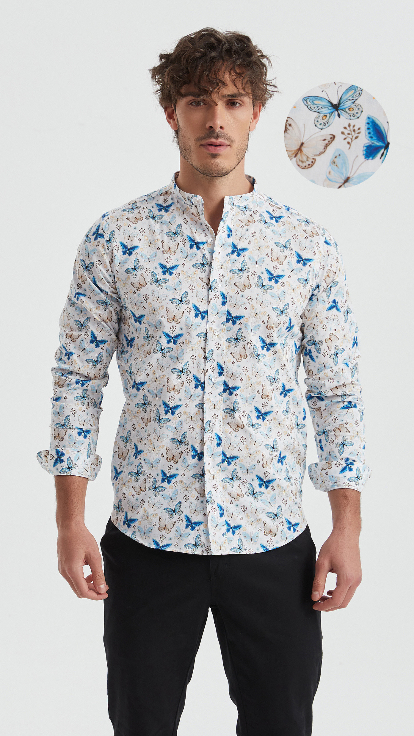 Wholesaler Yves Enzo Paris - Patterned “PREMIUM” shirt