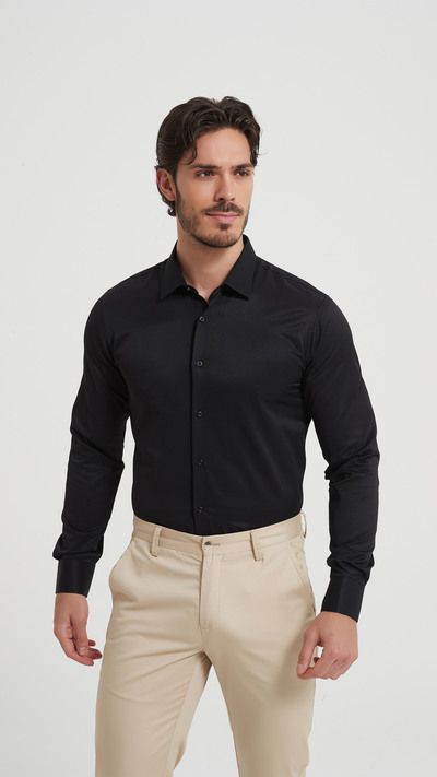 Grossiste Yves Enzo Paris - Chemise slim fit effet satiné Grossiste Yves Enzo Paris - Chemise slim fit effet satiné