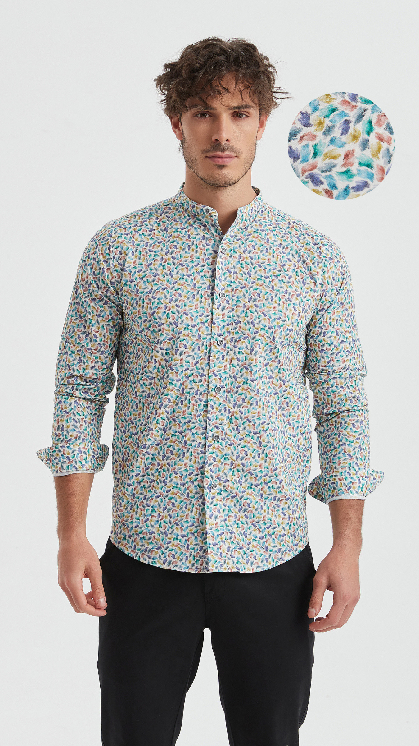 Wholesaler Yves Enzo Paris - Patterned “PREMIUM” shirt
