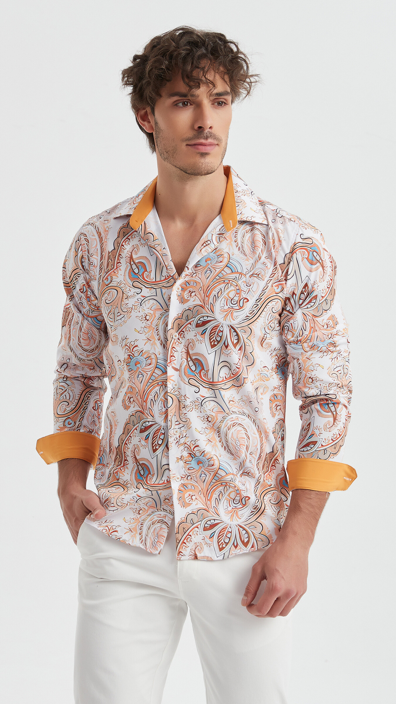 Grossista Yves Enzo - Camicia elasticizzata dalla vestibilità comoda