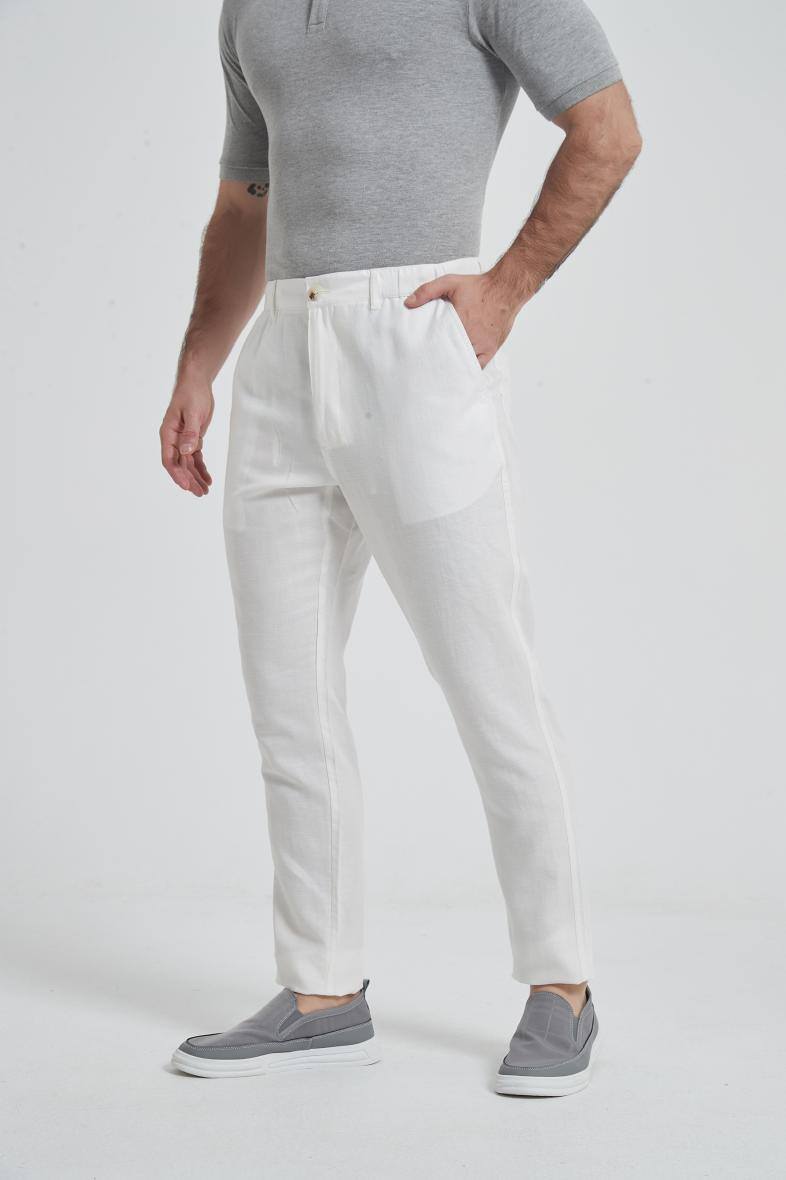 Wholesaler Yves Enzo - Linen pant adjusted fit