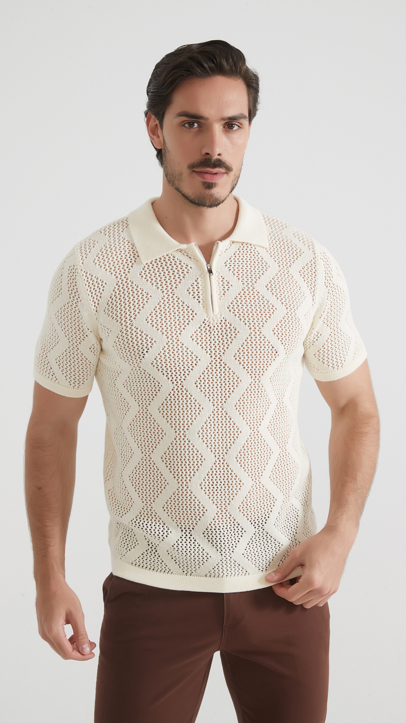Wholesaler Yves Enzo - 100% cotton polo in knit