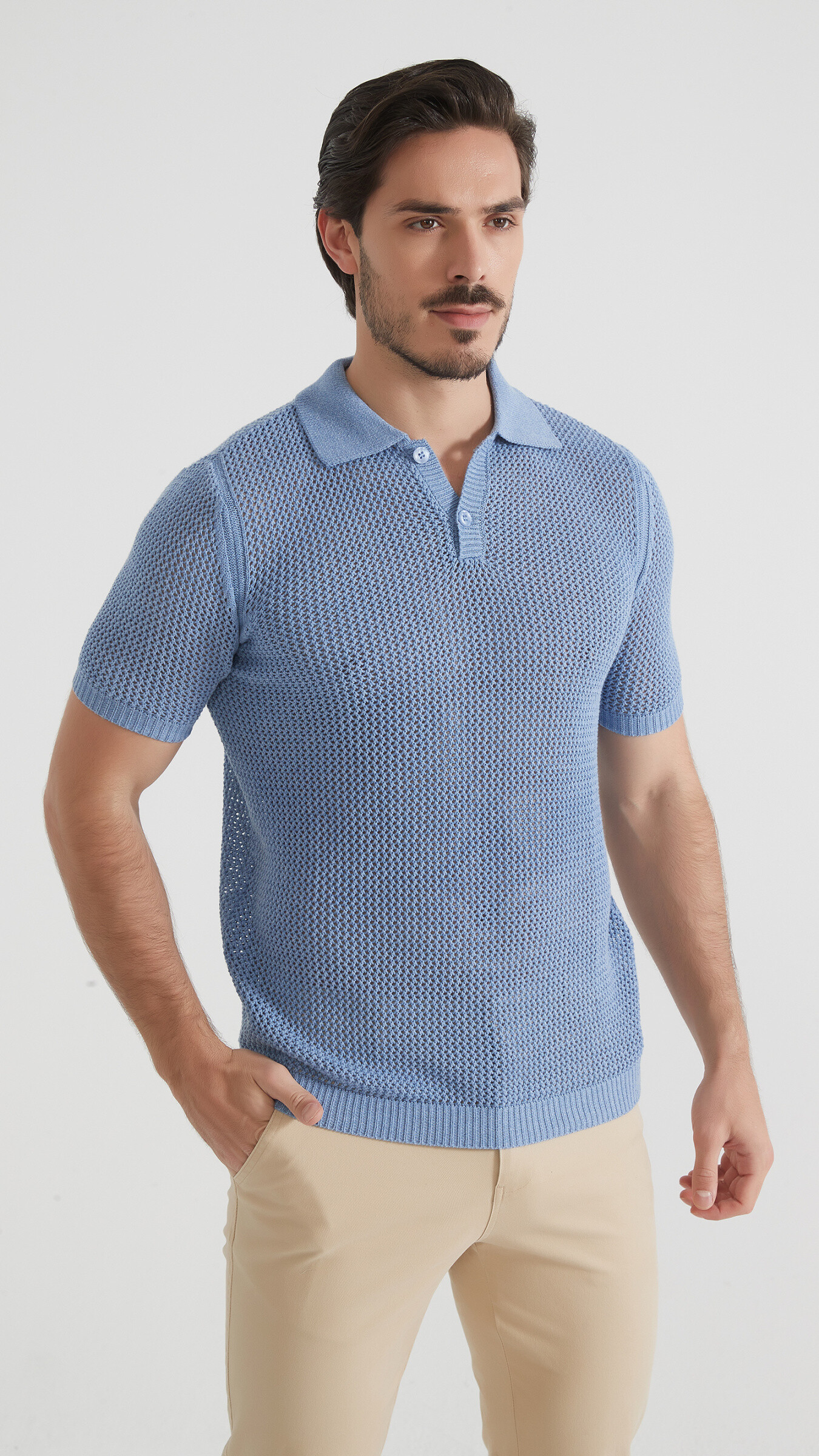 Wholesaler Yves Enzo - 100% cotton polo in knit