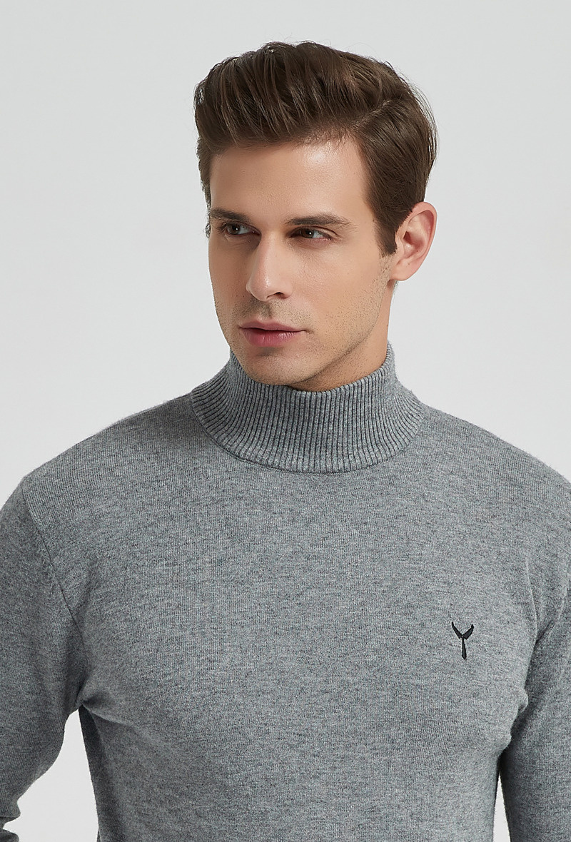 Grossiste Yves Enzo - Pull col cheminée "CASHMERE TOUCH" avec logo