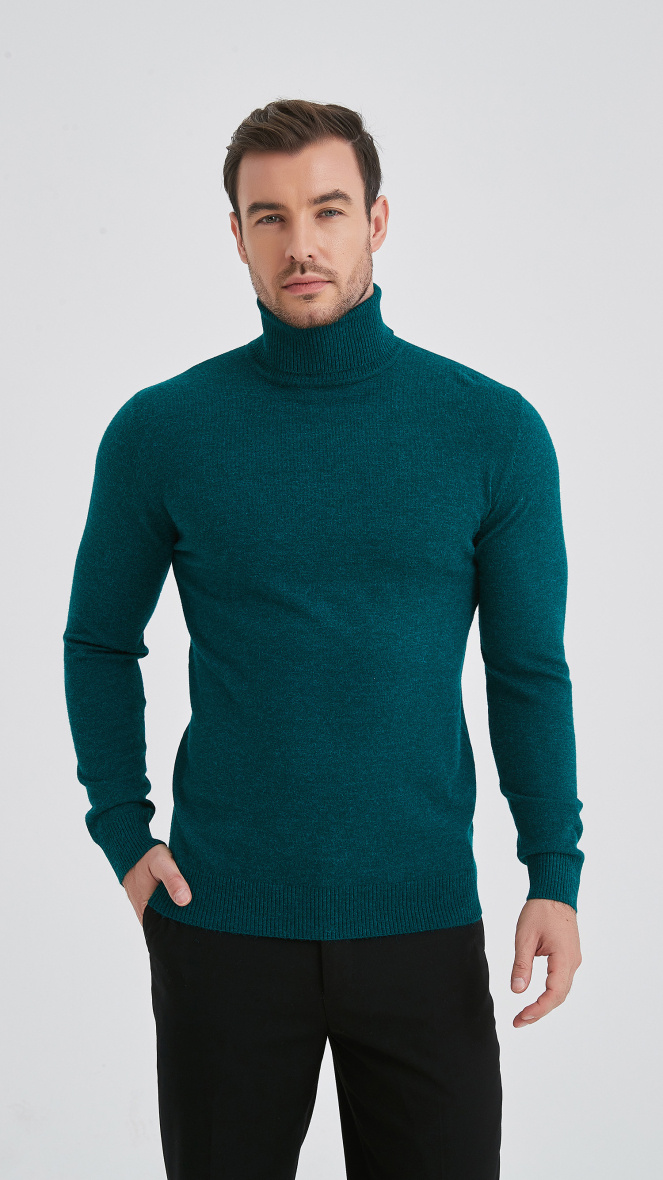 Grossista Yves Enzo - Maglione a collo alto con "effetto cashmere".