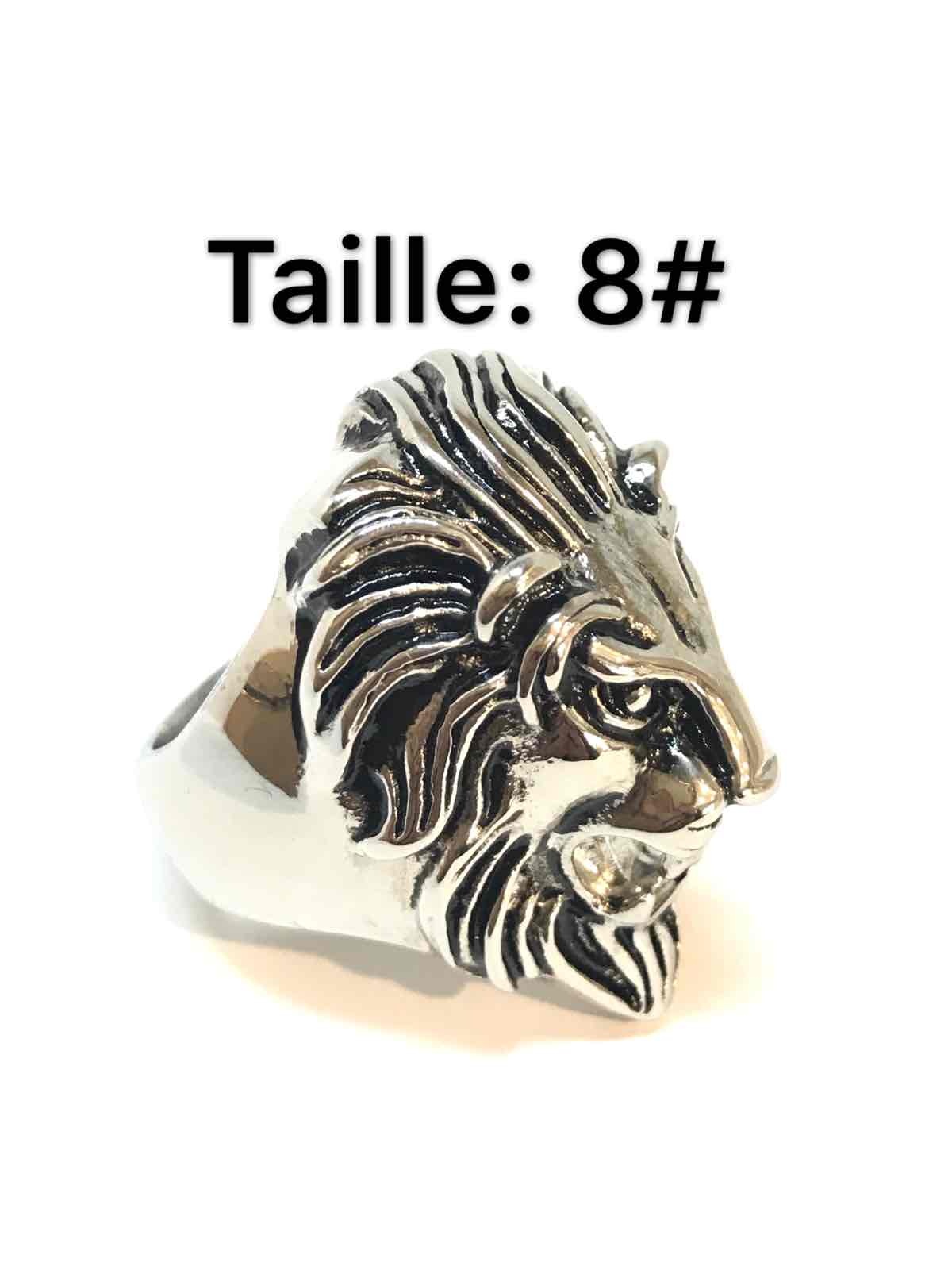 Mayorista Z. Emilie - Anillo de acero con cabeza de león