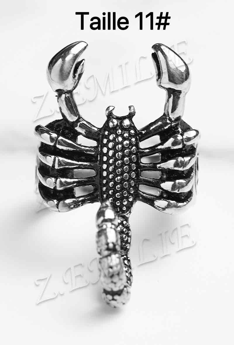 Grossiste Z. Emilie - Bague acier scorpion