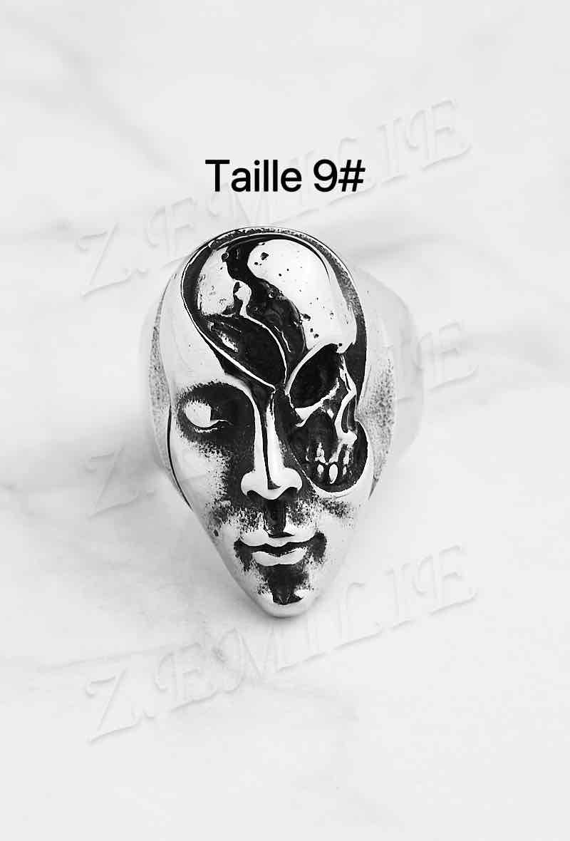 Grossista Z. Emilie - Anello in acciaio con doppia testa