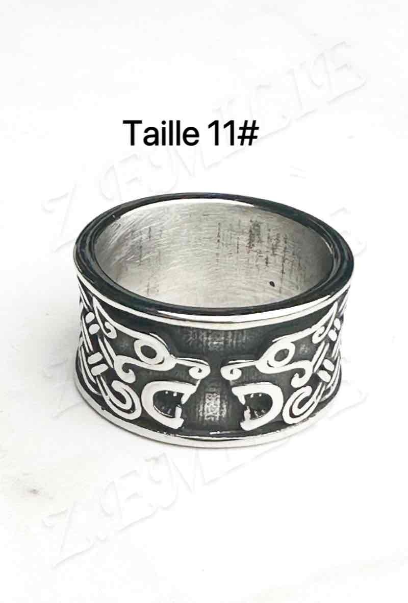Mayorista Z. Emilie - Anillo de acero con cabeza de lobo vikingo