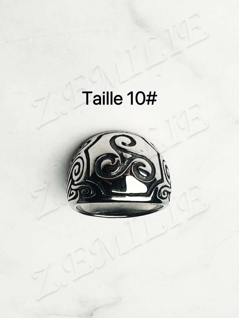 Grossiste Z. Emilie - Bague acier triskell