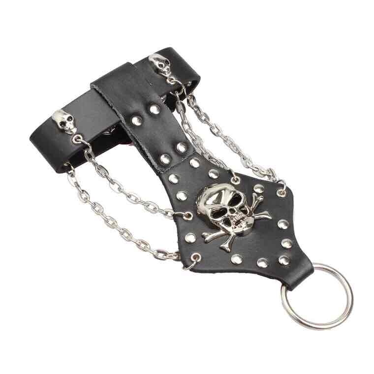 Wholesaler Z. Emilie - Skull punk leather bracelet