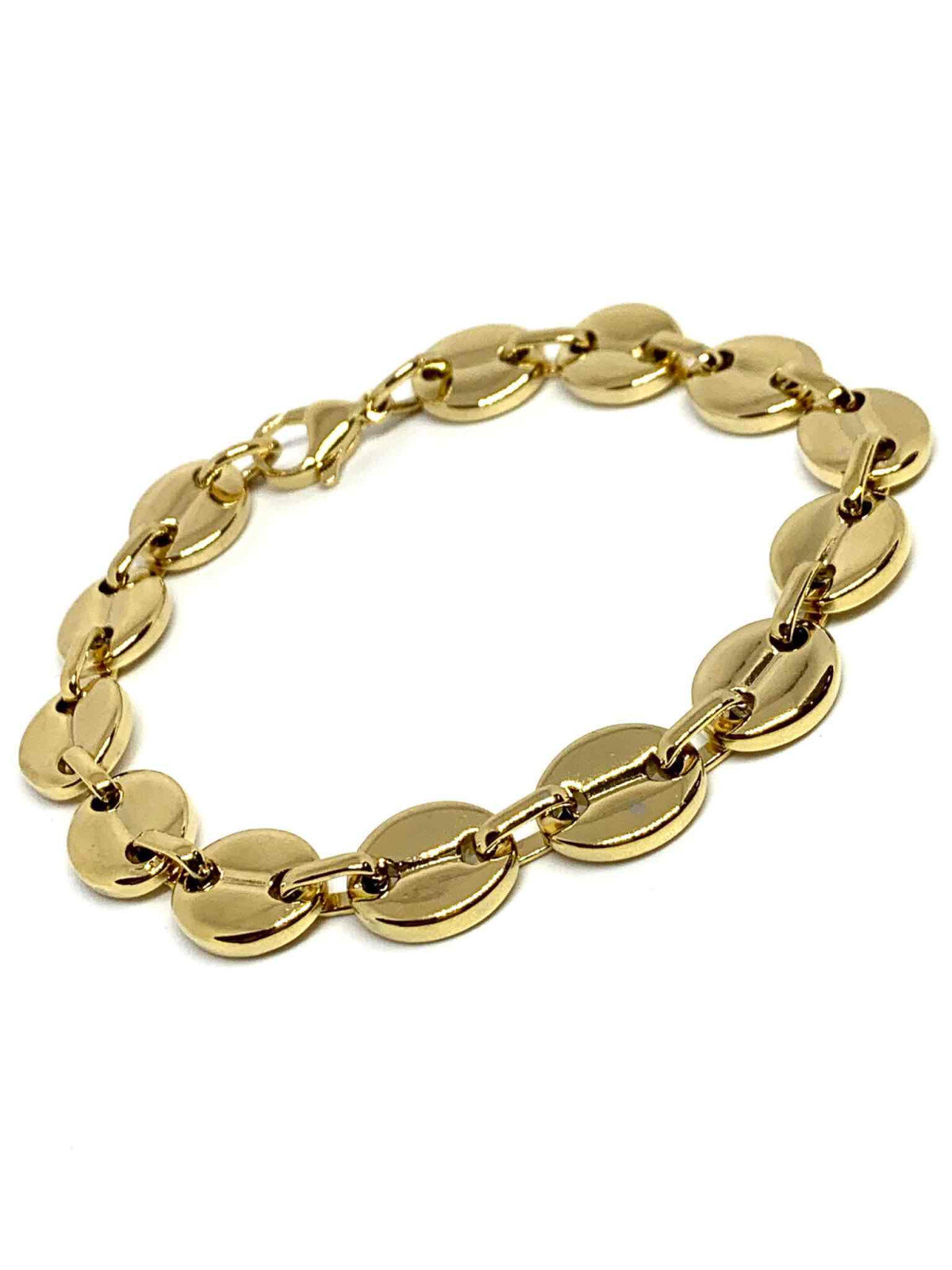 Wholesaler Z. Emilie - 10mm coffee bean steel bracelet