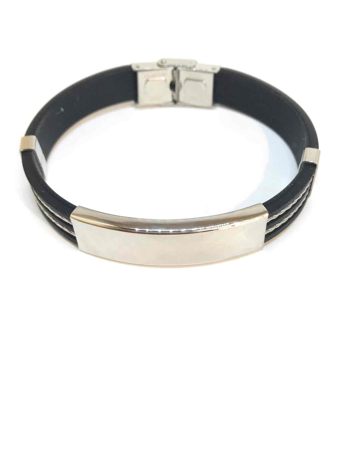 Wholesaler Z. Emilie - Rubber steel bracelet to engrave