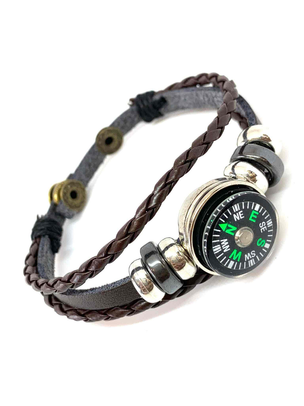Großhändler Z. Emilie - Kompass-Lederarmband