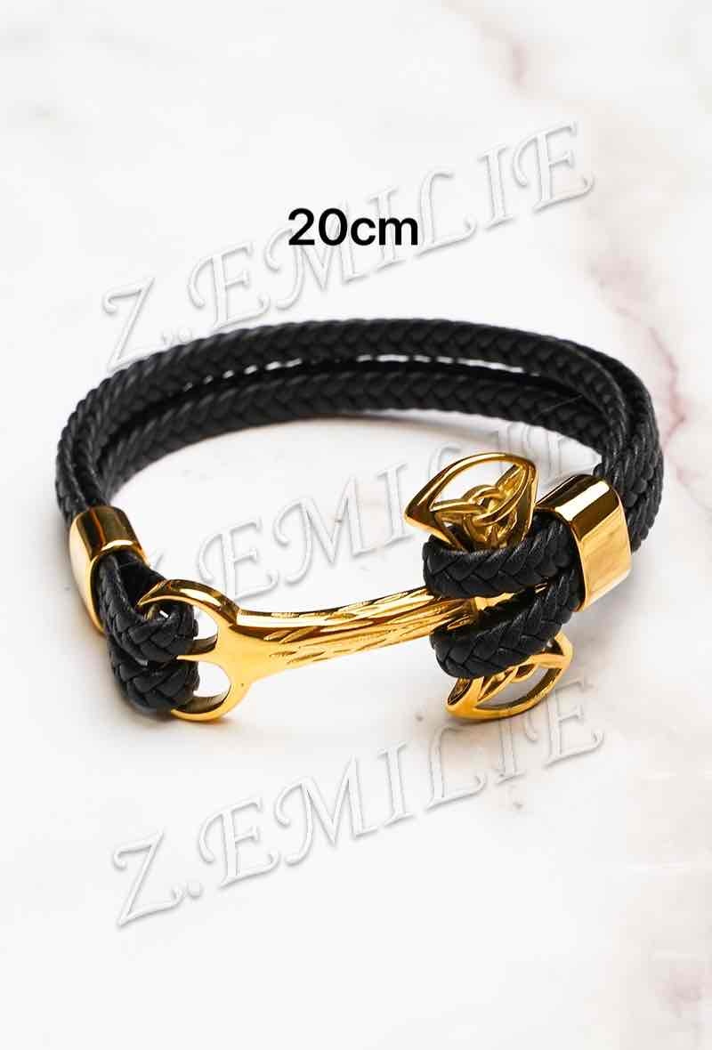 Großhändler Z. Emilie - Lederarmband mit Thor-Hammer im Stammesstil