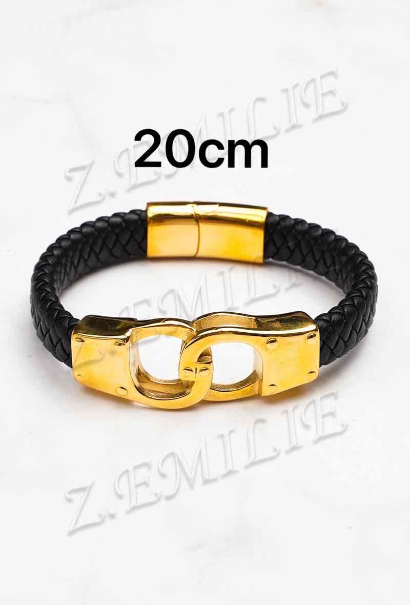 Großhändler Z. Emilie - Lederarmband mit Handschellen