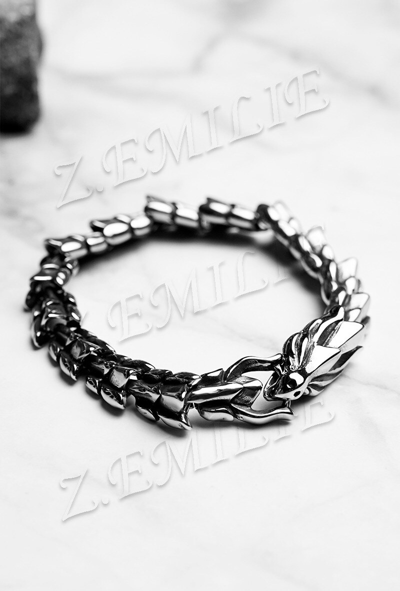 Großhändler Z. Emilie - Drachenarmband aus Stahl