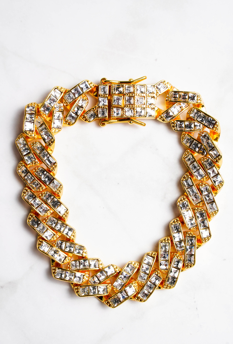 Grossiste Z. Emilie - Bracelet cubain strass
