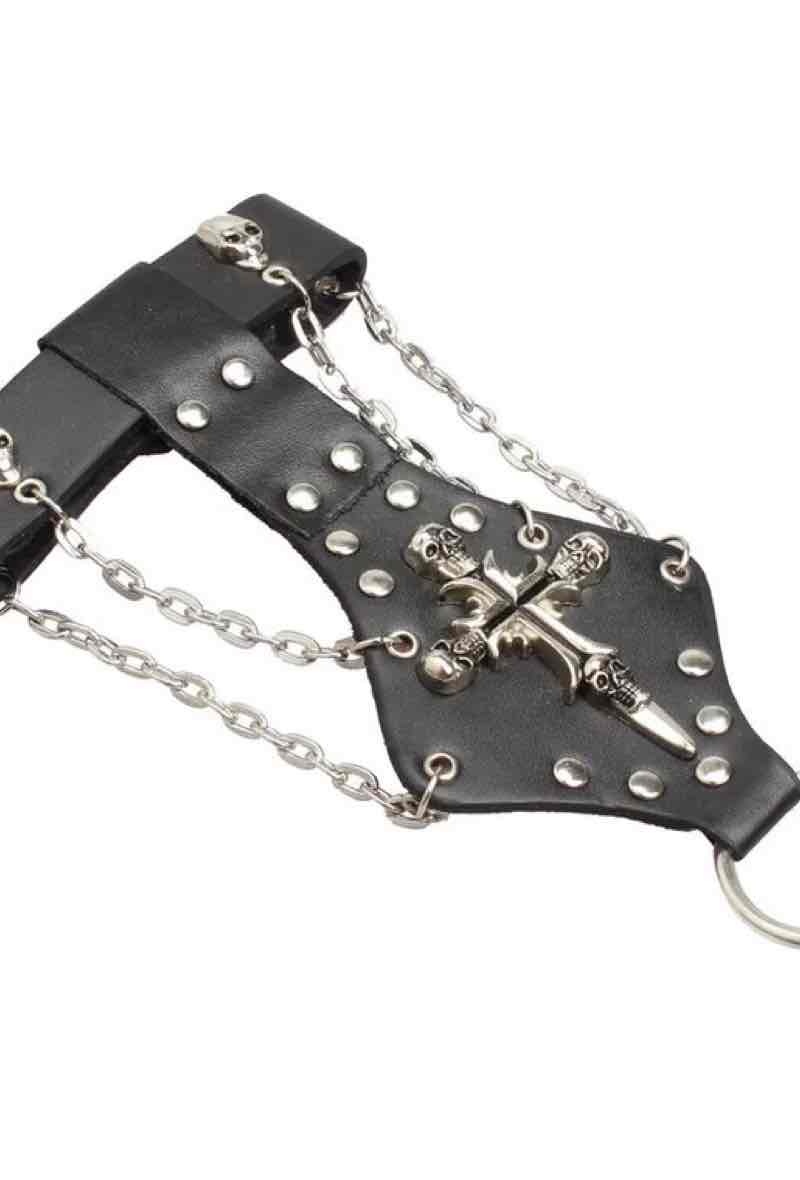 Großhändler Z. Emilie - Lederarmband Punk Kreuz