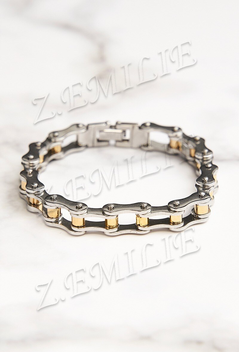 Grossista Z. Emilie - Bracciale in catena di bicicletta in acciaio