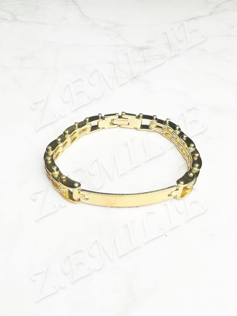 Mayorista Z. Emilie - Brazalete de acero y caucho para grabar