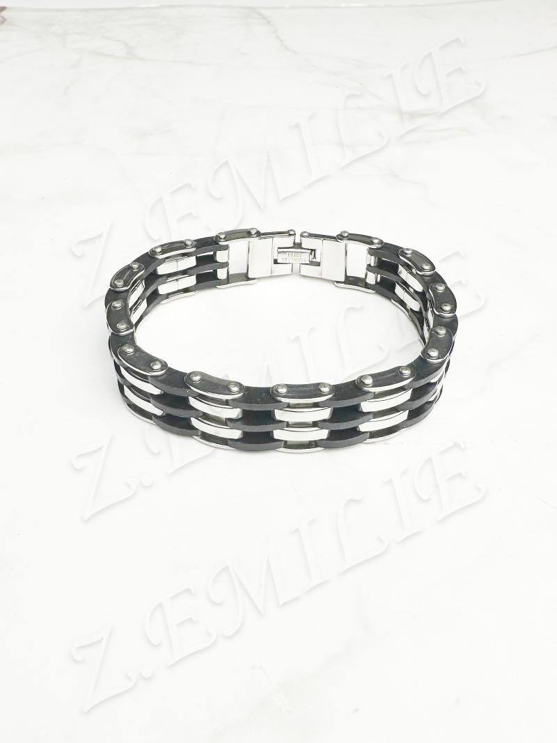 Grossiste Z. Emilie - Bracelet acier caoutchouc