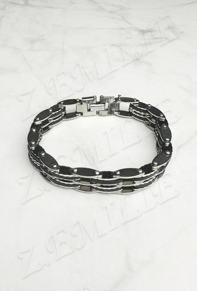 Grossiste Z. Emilie - Bracelet acier caoutchouc