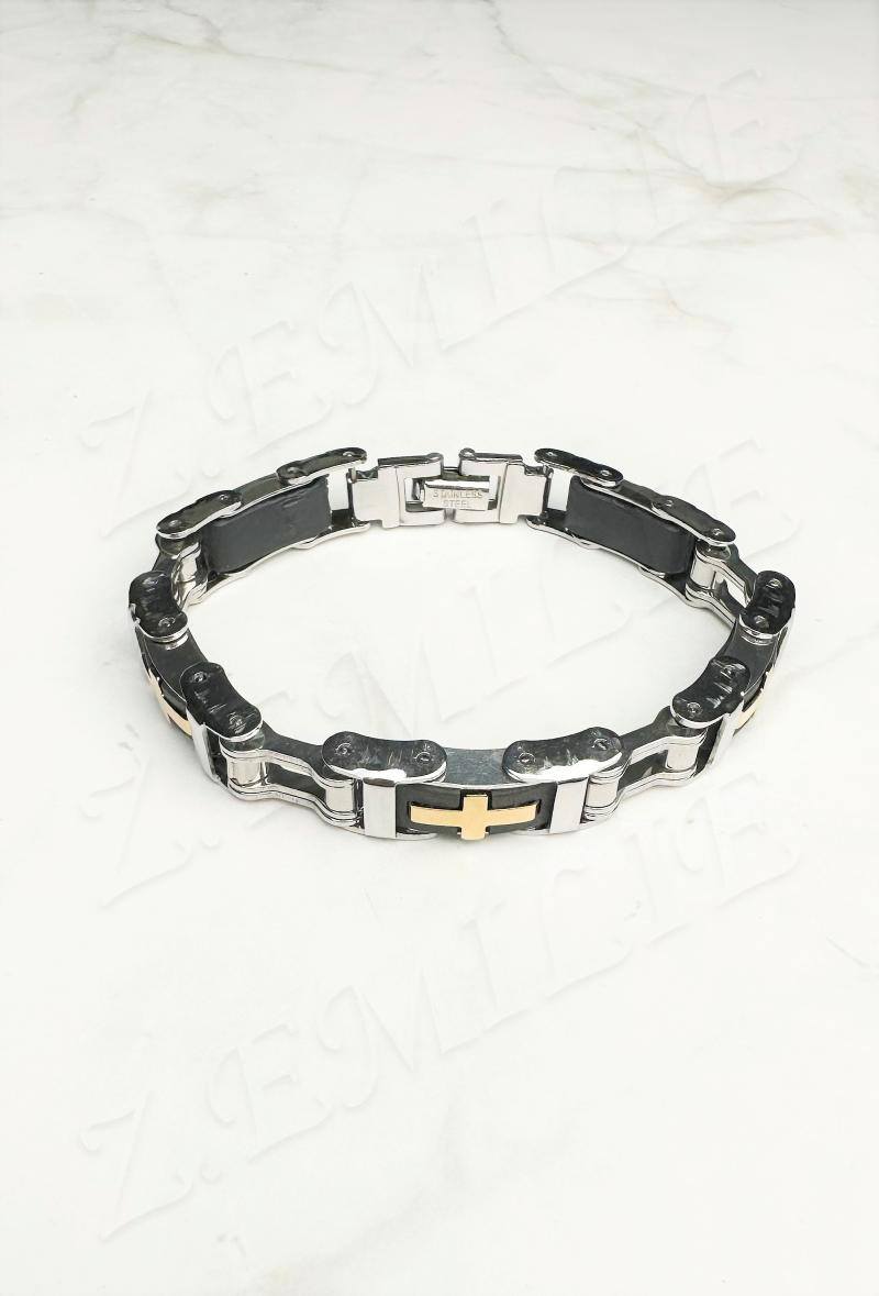 Grossiste Z. Emilie - Bracelet acier caoutchouc
