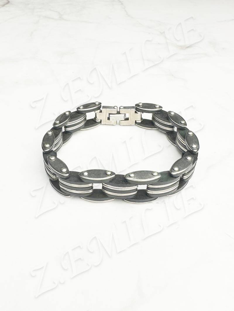 Grossiste Z. Emilie - Bracelet acier caoutchouc