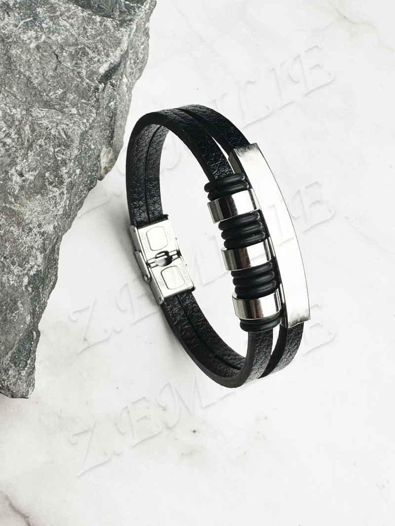 Wholesaler Z. Emilie - Rubber steel bracelet
