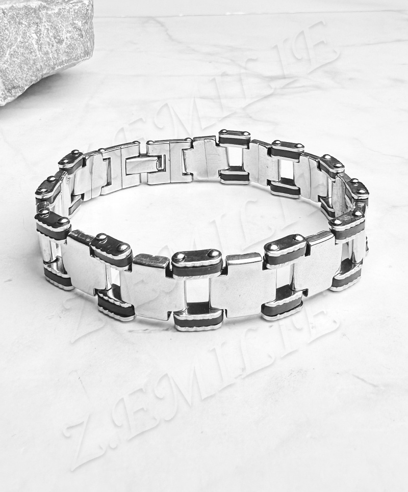 Wholesaler Z. Emilie - Rubber steel bracelet