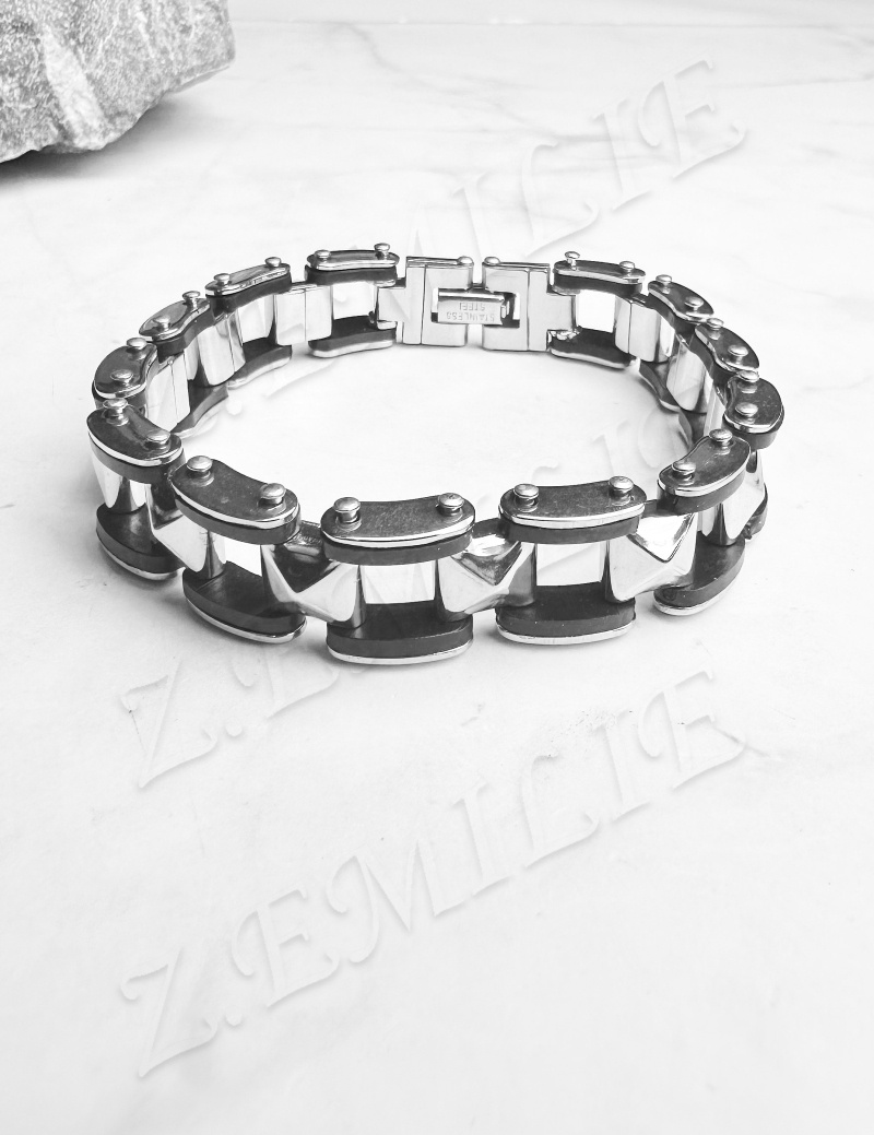 Wholesaler Z. Emilie - Rubber steel bracelet