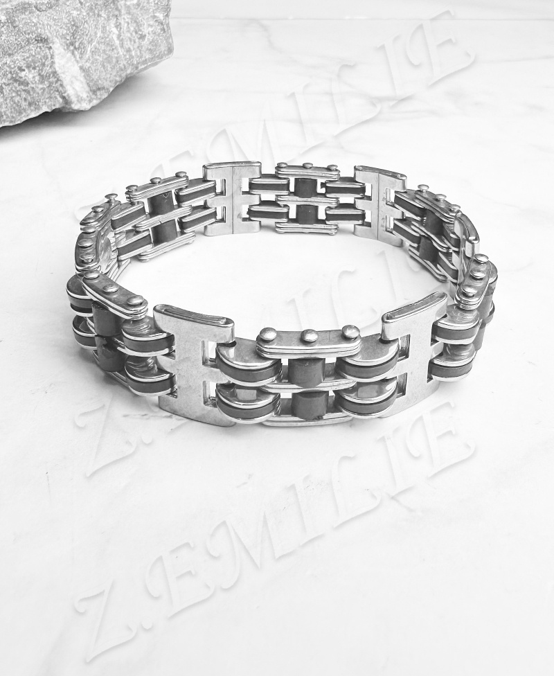 Grossiste Z. Emilie - Bracelet acier catchouc