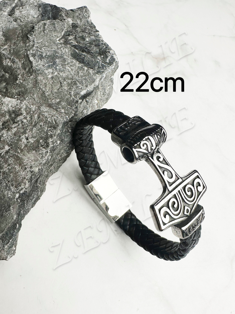 Grossiste Z. Emilie - Bracelet cuir marteau de tore