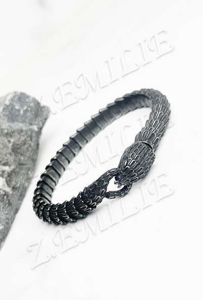 Grossiste Z. Emilie - Bracelet acier serpent Grossiste Z. Emilie - Bracelet acier serpent