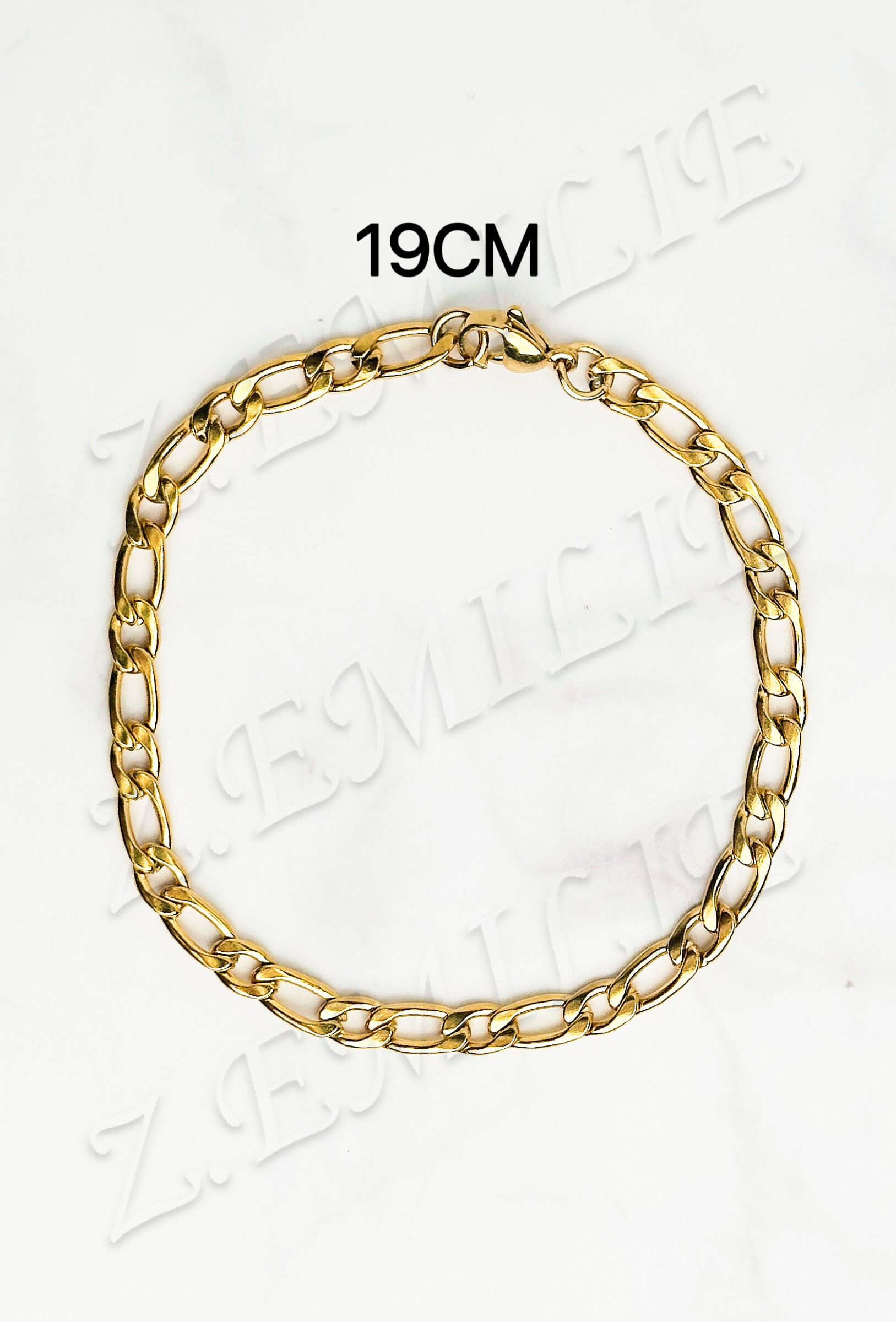 Grossiste Z. Emilie - Bracelet acier maille figaro 1-1 5.5mm
