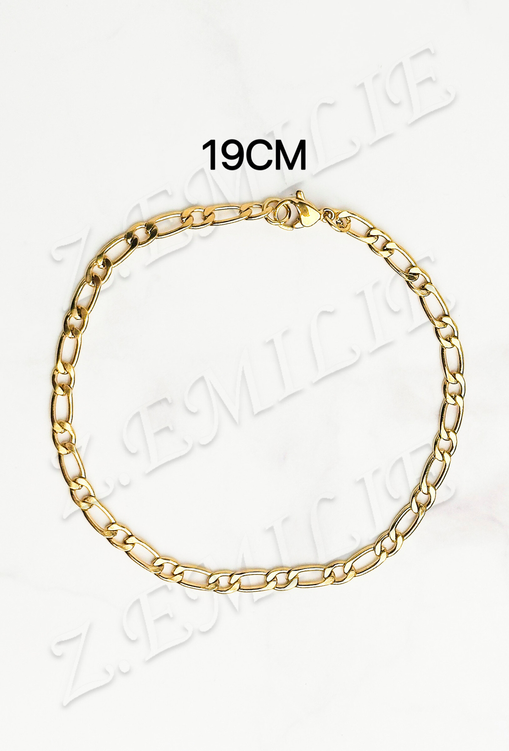 Grossiste Z. Emilie - Bracelet acier maille figaro 1-1 3.5mm