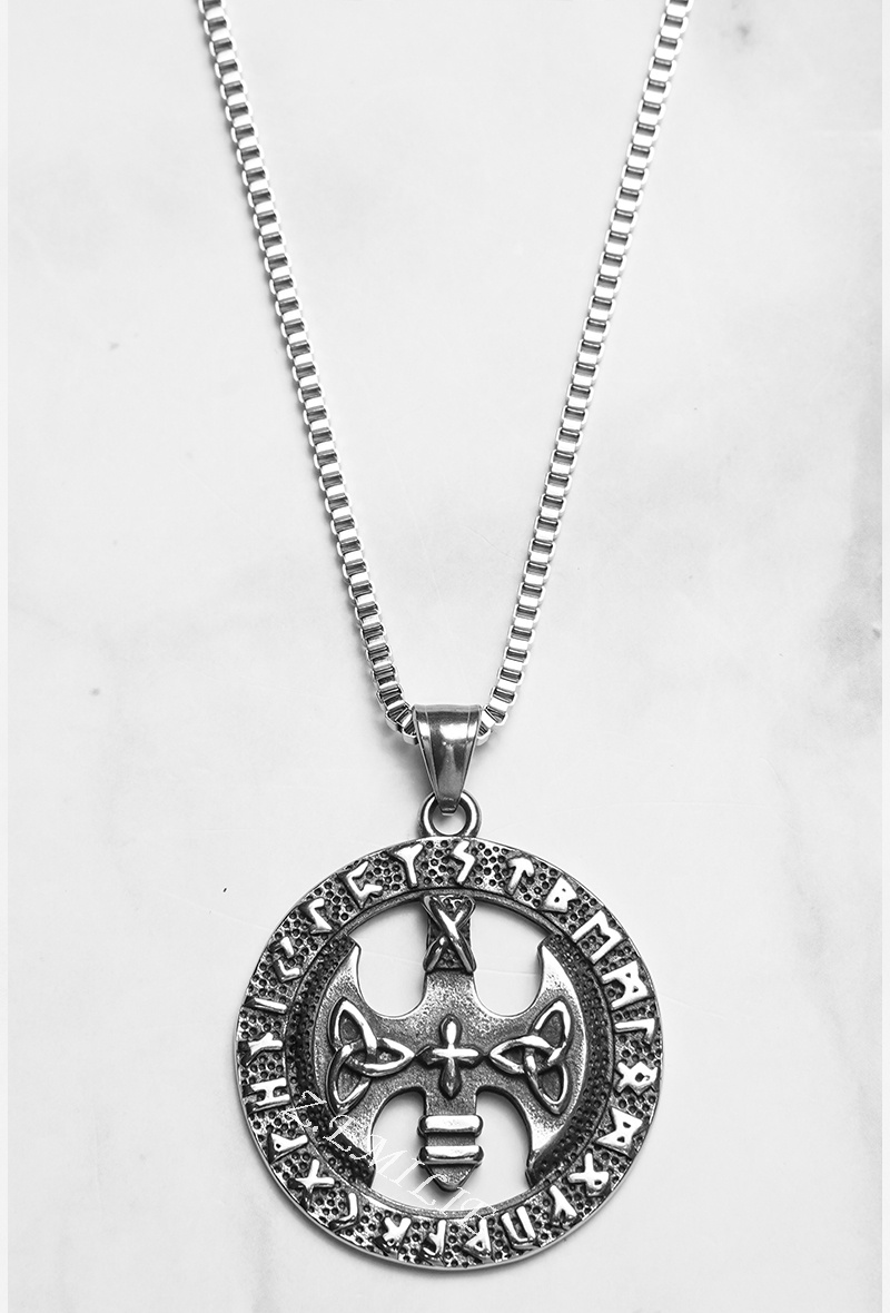 Mayorista Z. Emilie - Collar de acero tribal vikingo