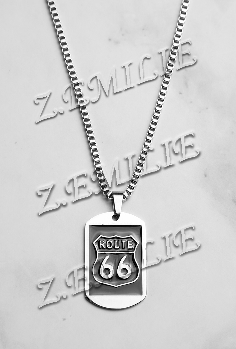 Großhändler Z. Emilie - Stahlhalsband Route 66